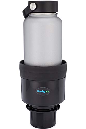 Swigzy Car Cup Holder Expander Adapter with Adjustable Base - Rubber Tabs Hold Most 32 - 40 oz Bottles and Large Cups