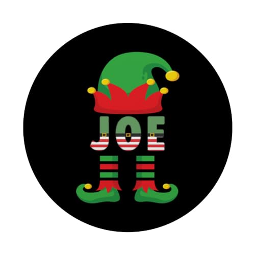 Mens Joe Elf Family Christmas 2023 Matching Costume Boys PopSockets Swappable PopGrip, Black - Image 3