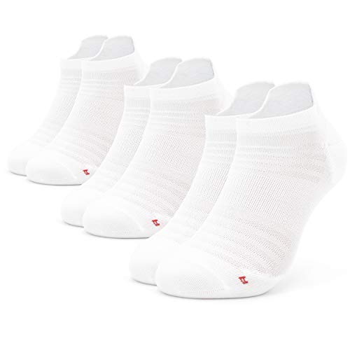 Occulto CALCETINES RUNNING cortos para HOMBRE y MUJER antiampolla (3-5 PARES), CALCETINES DEPORTE respirable 3 Pares | Blanco 39-42