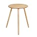 Collections Etc Wooden Round Side Accent Table, 20” Diameter x 25.5” Height – Sturdy Classic Three-Legged Round Side Table for Use in Bedroom, Living Room or Entryway