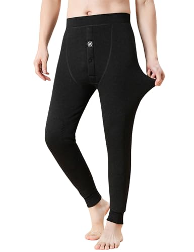 ZGZZ7 Men's Winter Ultra Soft Sherpa Lined Long Johns Thermal Fleece Base Layer Underwear Pants