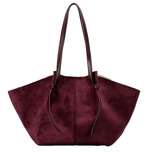 Suede Tote Bag for Women Crossbody Trendy Shoulder Bags Suede Hobo Purse Tote Handbag Casual Underarm Bag 2025