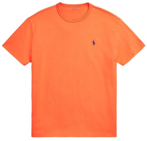 Image of POLO RALPH LAUREN Mens Big & Tall Crew Neck T-Shirt (4LT, SailingOrange)