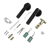 Sistema di blocco intelligente con impronte digitali per porte interne, ingresso senza chiave, con password e accesso alle chiavi, per camera da letto e ufficio (nero)