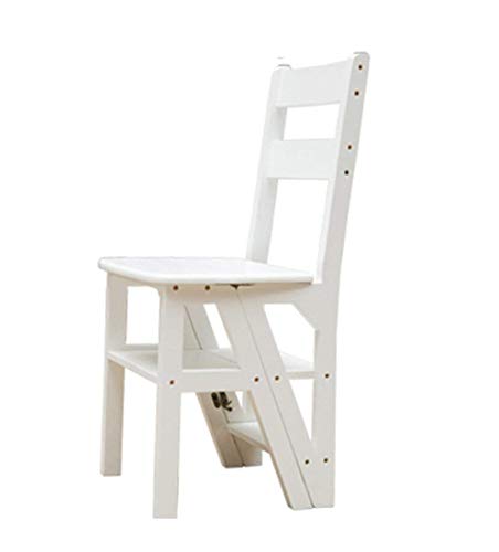 Preisvergleich Produktbild BOBO Multifunktions-Trittleiter Massivholz-Treppenstuhl Dual-Use-Klappregal 5-lagig Steigende Verformung Leiter Trittleiter Dual-Use fgj / A