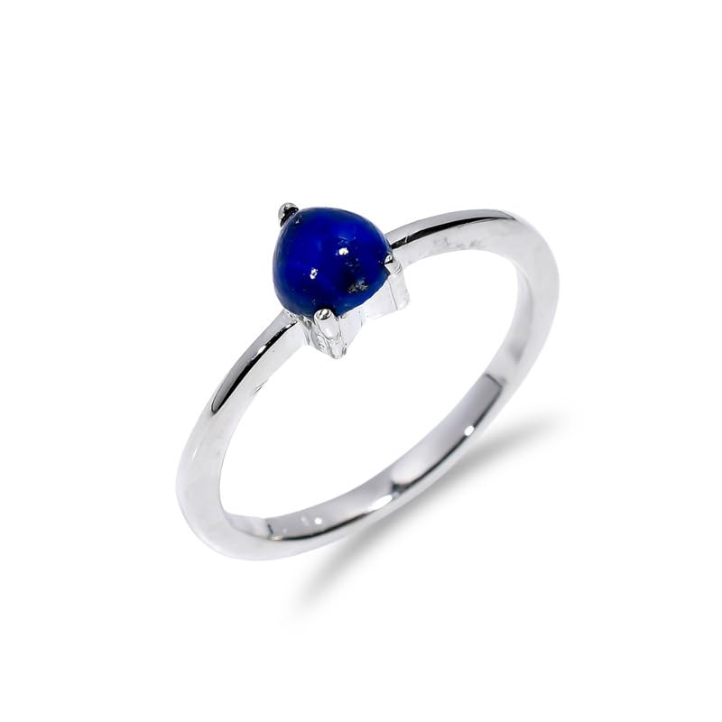 Bague en lapis lazuli idée cadeau d'anniversaire mémorable bague classique femme