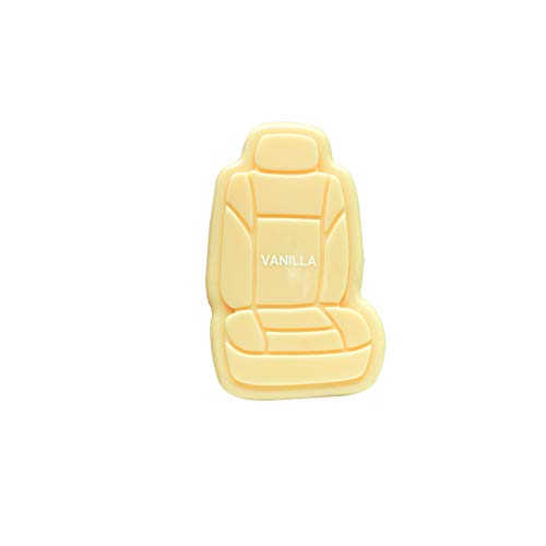 Image of FH Group Vanilla 3D Scented Cream Air Freshener 1-Pack Clip-On Non-Toxic, Plastic Alcohol-Free Fragrance Oil Car Seat Shape Long Lasting for Cars, Trucks, SUVs, Closets, Small Spaces, etc. Cream