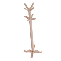 ERINGOGO Vintage Mini Doll Clothes Rack with Hangers Dollhouse Furniture Shelf for Hats and Bags Multifunctional Miniature Coat Stand Compatible with Dollhouse Cabinets and Display Units