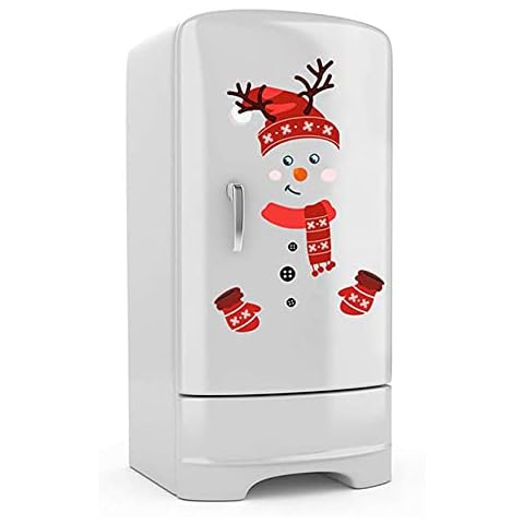 WEISUO Christmas Snowman Fridge Stickers Cover