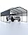 KYBOLT 13'x 21' Metal Carport, Oversized Heavy Duty Garage with Galvanized Steel Roof and Reinforced All-Metal Frame, Permanent Shelter for Cars, Boats, Trucks, and Tractors