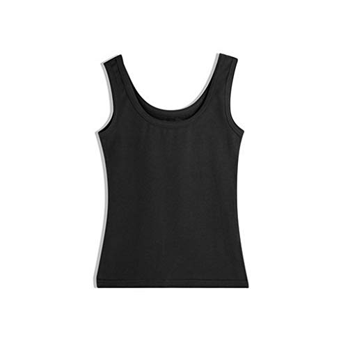 Homyl U-pescoço Elastic Camisole Regatas Para Mulheres Calções XXL Branco E Preto