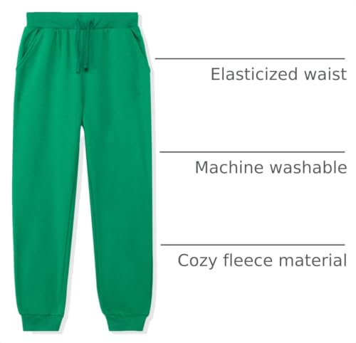 Image of Kid Nation Kids Unisex Soft Brushed Fleece Casual Pull On Jogger Sweatpants with Pockets for Boys or Girls