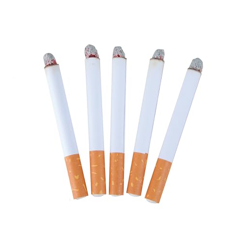 P’TIT CLOWN - 11096 - Fausses Cigarettes Allumées - Blister de 5 - Pour Adultes Uniquement - Apparence Réaliste - Accessoires Déguisement Carnaval,...