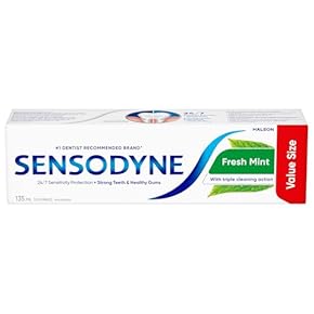Sensodyne Daily Sensitivity Dentifrice pour dents sensibles, fraîcheur menthe 135 ml