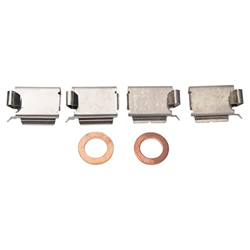 Image of TRQ Performance Rear Brake Pad and Rotor Set Ceramic Drilled Slotted Rotors Calipers Hoses Compatible with 2008-2012 Jeep Wrangler