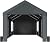 Auraway Carport 12'x20' All-Season Portable Garage Carport, Heavy-Duty Canopywith Roll-Up Vent Windows, Front and Rear Zip Doors, Sandbags, for Cars, Motorcycles and Outdoor Storage (Grey)