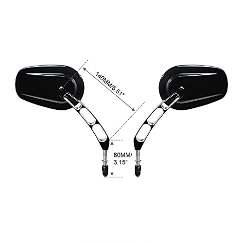 Espejo retrovisor de motocicleta para rutas en carretera Touring y Dyna 4