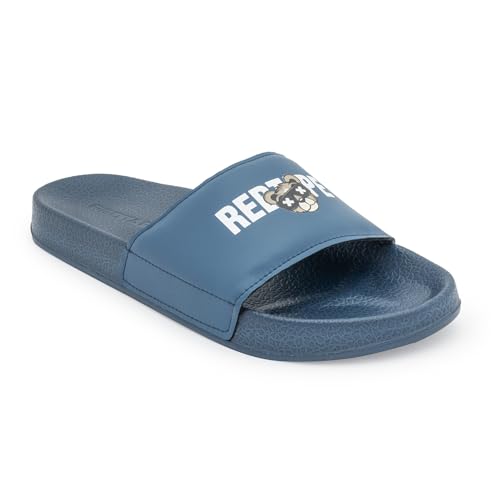 Image of Red Tape Womens Sliders in Slate Blue | Casual Pool Sliders | SLATE BLUE | 3 UK