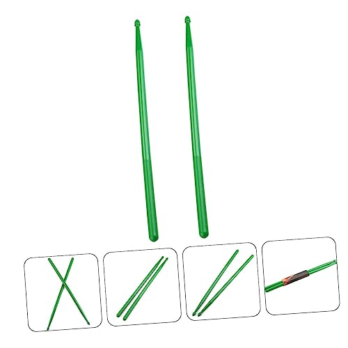 Par de baquetas de nailon para percusión color verde miniatura 5