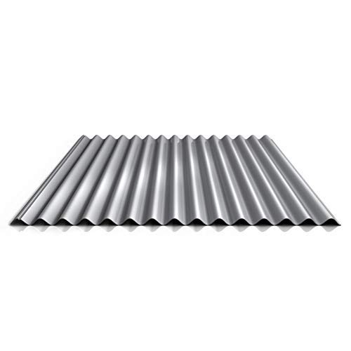 Preisvergleich Produktbild Wellblech / Profilblech / Dachblech / Profil PA18 / 1064CRA / Material Aluminium / Stärke 0,70 mm / Beschichtung 25 µm / Farbe Weißaluminium