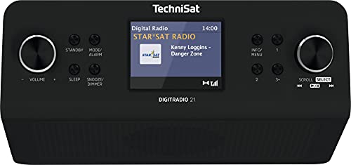 TechniSat DIGITRADIO 21 - DAB+ Unterbau-Küchenradio (DAB+, UKW, 2,8 Farbdisplay, Favoritenspeicher, Wecker, Kopfhöreranschluss) schwarz