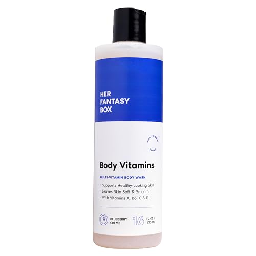 Image of Her Fantasy Box | Body Vitamins Moisturizing Body Wash - Multi-Vitamin Cleanser with Vitamins A, B6, C & E, Hydrating & pH Balanced, Vegan & Cruelty Free, 16 oz