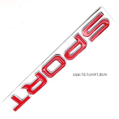 Image of Metal Limited Red Sport Lettering Tailgate Boot Lid Emblem Badge for Range Rover (Silver)