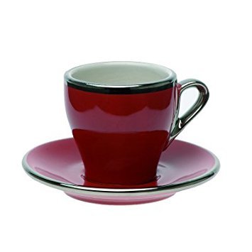 Handcrafted Premium Tulip Cappuccino Flatwhite Coffee Cup 150ml (Red)