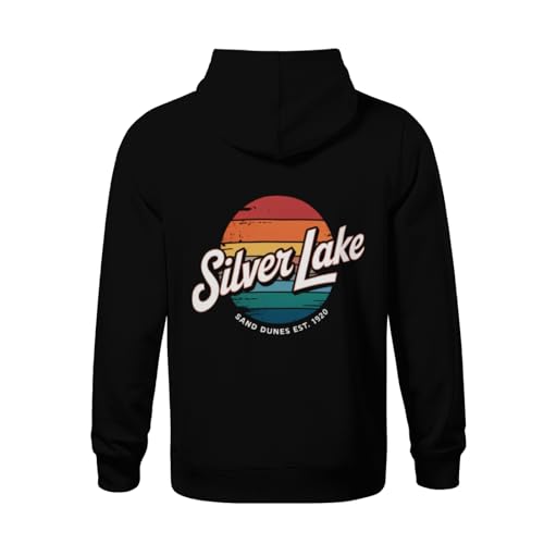 Kids Silver Lake Sand Dunes Distressed Retro Boys Girls Lightweight Kangaroo Pocket Fleece Hoodies3