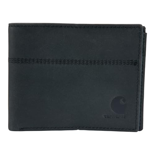 Carhartt Men's Rugged Leather Triple Stitch Wallets, Available in Multiple Styles