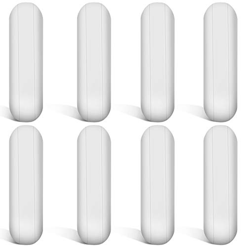 Weewooday 8-Piece 30 mm/ 1.18 Inch PTFE Magnetic Stirrer Mixer, White Color, Stir Rod Magnetic, Laboratory Bar, Stir Plate Magnet