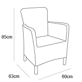 Allibert Dining Sessel Trenton mit Kissen, graphit/cool grey - 4