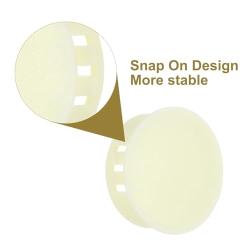 Image of MECCANIXITY 64PCS 28mm(1 3 /32 inch) Cream White Plastic Hole Plugs, Flush Type Panel Hole Plugs Insert End Caps for Locking Hole Tubes Furniture Cabinet