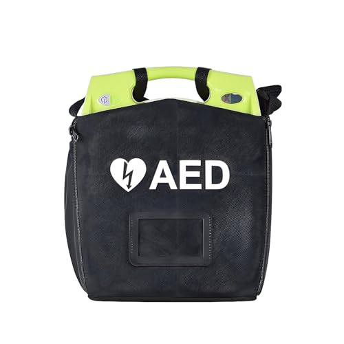 LBMED Sac De Rangement pour Défibrillateur Portatif, avec Bandoulière Réglable Et Bandes Réfléchissantes,Double Compartiment Et Sangle De Fixation. Dimensions : H 23cm X L 22cm X P 18 cm,pour AED120Z