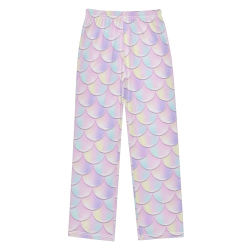Mermaid Fish Scale Skin Boys Pants for Kids Jogger Pants with Pockets S-XL