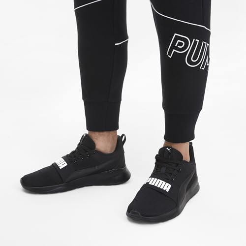 PUMA PUMA Men's Low-top Sneakers, Black White, 13 AU