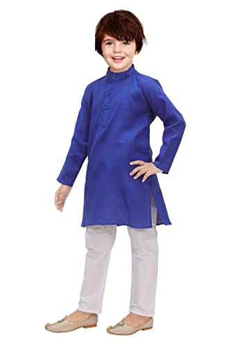 Image of KGN Boys Cotton Blend Regular Solid-Punjabi /Kurta Pajama Set | KGN07 |