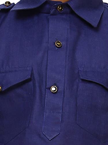 Image of Pro-Ethic Style Developer Kids Ethnic Wear Cotton Pathani Suit for Boys|Plain Kurta Pajama