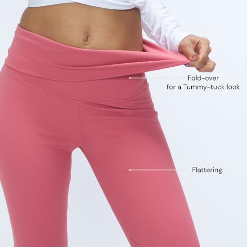 Image of Terractive Cuddle Flares for Women | TerraSoft Ultra Soft, Super Stretchy & Sweat-Wicking Flare Pants | High-Waist Tummy Tuck Workout & Lounge Pants