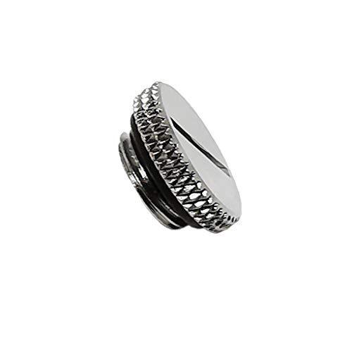 GKanMore G1/4" Stop Fitting with Coin Slot OD 13mm (1/2”) Stop Plug Fitting for Computer Water Cooling System, Sliver, Pack of 4 - Thumbnail 2