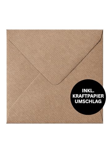 WBdesignz Einladungskarte mit Umschlag - Einladung zum Frühstück - Brunch Freunde Familie - Grußkarte Geburtstagskarte Essen - Frühstücksgutschein (125 mm x 125 mm)