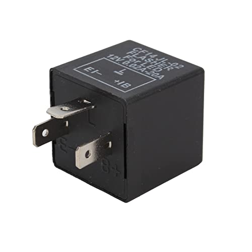 Carbbia Cf14 Ep35 Electronic Flasher Relay 3 Pin 12V For Car Vehicle L Fix Led Light Bulbs Turn Signal Hyper Blink Flash No Problem Jl-02, Black #TOP2