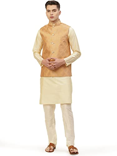 Image of Jompers Men's Woven Design Nehru Jacket.