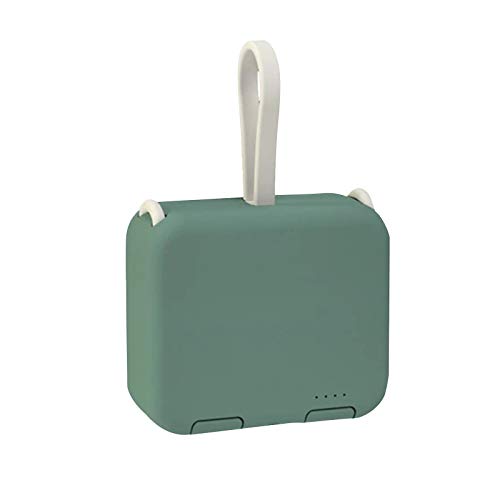 Crazyfly Kleines tragbares Handy-Ladegerät, 4000 mAh, Multifunktions-Powerbank mit eigenem Kabel, Handtaschen-Rückenclip, Mini-Mobile Power 65 x 55 x 30 mm Cover