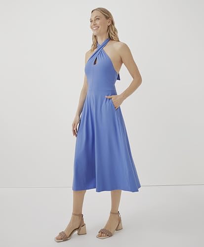 Image of Pact Organic Cotton Women's Fit & Flare Halter Dress