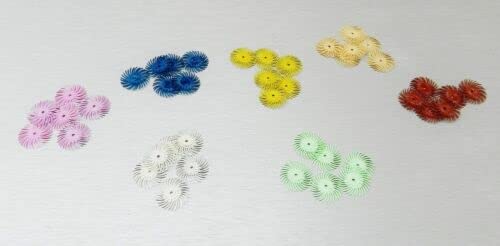 3M Radial Bristle Disc Kit Assortment 48pc 3/4" Dia. 6each 7-Grades + 6 Mandrels