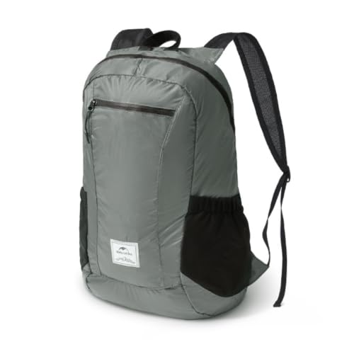 Mochila Compacta Dobrável Naturehike 18L Ultraleve Resistente à Água (Cinza)