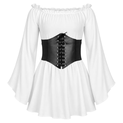 Girls Corset Dress Halloween Off Shoulder Bell Sleeve Funny Mini Dresses - image 4