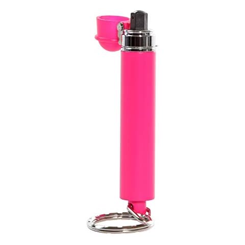 Mace Brand Mini Keychain Pepper Spray (Pink Hard Case) – Accurate 5’ Powerful Pepper Spray, Flip Top Safety Cap – Great for Self-Defense, Refillable with a Mace Refill Unit,Hot Pink Cover