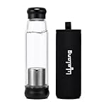 Lifelong 500ml Glass Infuser Bottle | Transparent Borosilicate Leakproof & Durable Glass Bottle for Detox Water, Tea, Juice & Herbal Drinks | Portable Reusable Drinking Bottle with Protective Sleeve